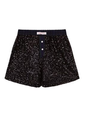 NWOT Hand Over Ex-Boyfriend Short in Cesar Black Sequin Party Boxer Relaxed